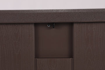 Winice New Outdoor Polyethylene Deck Box and Bench 120 Gal. Capacity, Brown