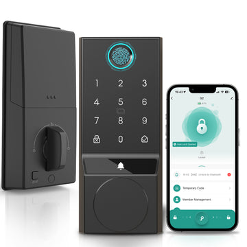 COBIZI Smart Lock, Keyless Entry Door Lock with App Control, Bluetooth Smart Deadbolt Lock, App Remote Control, Auto-Lock, Easy Installation, IP54 Waterproof