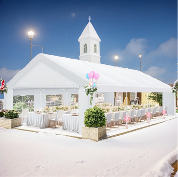 SANOPY 20x40ft Heavy Duty Party Tent, Outdoor Commercial Canopy with Removable Sidewalls, Gazebo Shelter for Wedding, Outdoor Carport Party Tent for Event, White