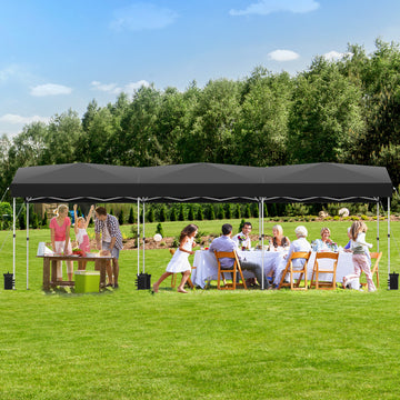 COBIZI 8x8 Pop up Gazebo Tent, Ez up Waterproof Screen Tent Screen House, Portable Outdoor Canopy Sun Shelter with 3 Sidewalls, Carry Bag & Ground Stakes for Camping, Garden and
