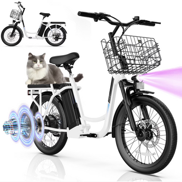 SANOPY 500W Electric Scooter for Adults with Seat,48V Removable Battery, 20 Mile Range, 20MPH Max Speed,Shock Absorber, Rear Rack, Commuter E-Scooter for Teens and Adults