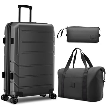 COBIZI 3 Piece Luggage Set Expandable ABS+PC Hardshell Carry on Suitcase with Spinner Wheels & TSA Lock Rolling Carry-on Suit Case for Plane, Travel, Business, (20in/DB/TB)