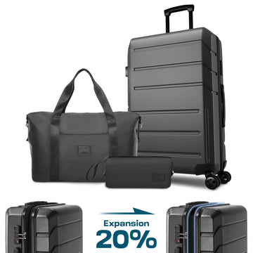 COBIZI 3 Piece Luggage Sets Hardshell Hardside TSA Lock Lightweight Durable Spinner Wheels Suitcase