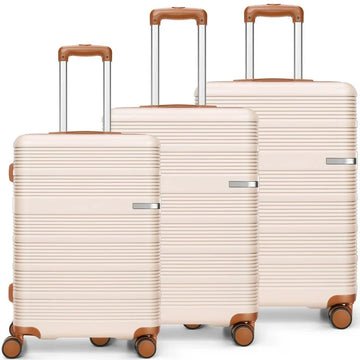 COBIZI 3 Piece Hardshell Luggage Set, Suitcase Set with Spinner Wheels and TSA Lock, 20/24/28 in