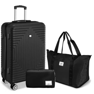 COBIZI 3 Piece Hardshell Luggage Set, Lightweight Suitcase with TSA Lock Spinner Wheels, 20/24/28 in, Blue