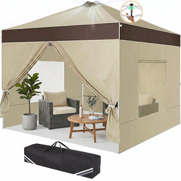 COBIZI 10X10 Pop Up Canopy Tent for Party EZ Outdoor Canopy Portable Commercial Instant Canopy Shelter Tent Waterproof Gazebo Heavy Duty Canopy with 4 Sidewalls Carry Bag,Black